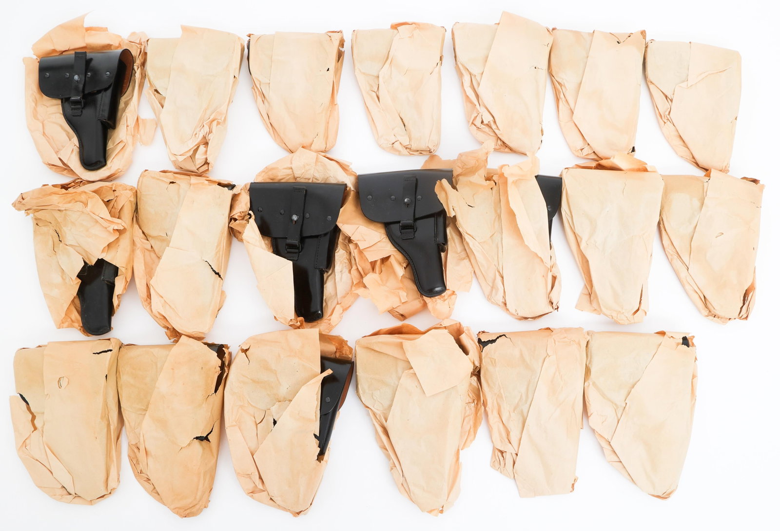 WEST GERMAN LEATHER P.38 PISTOL HOLSTERS (1 of 8)