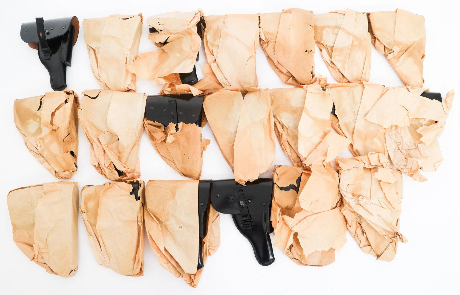 WEST GERMAN LEATHER P.38 PISTOL HOLSTERS (1 of 8)