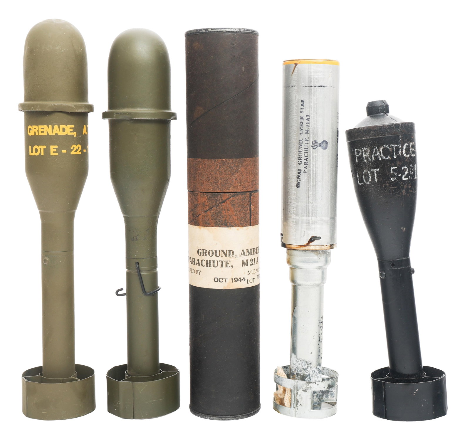 WWII US ARMY RIFLE GRENADES & SIGNAL FLARE (1 of 13)