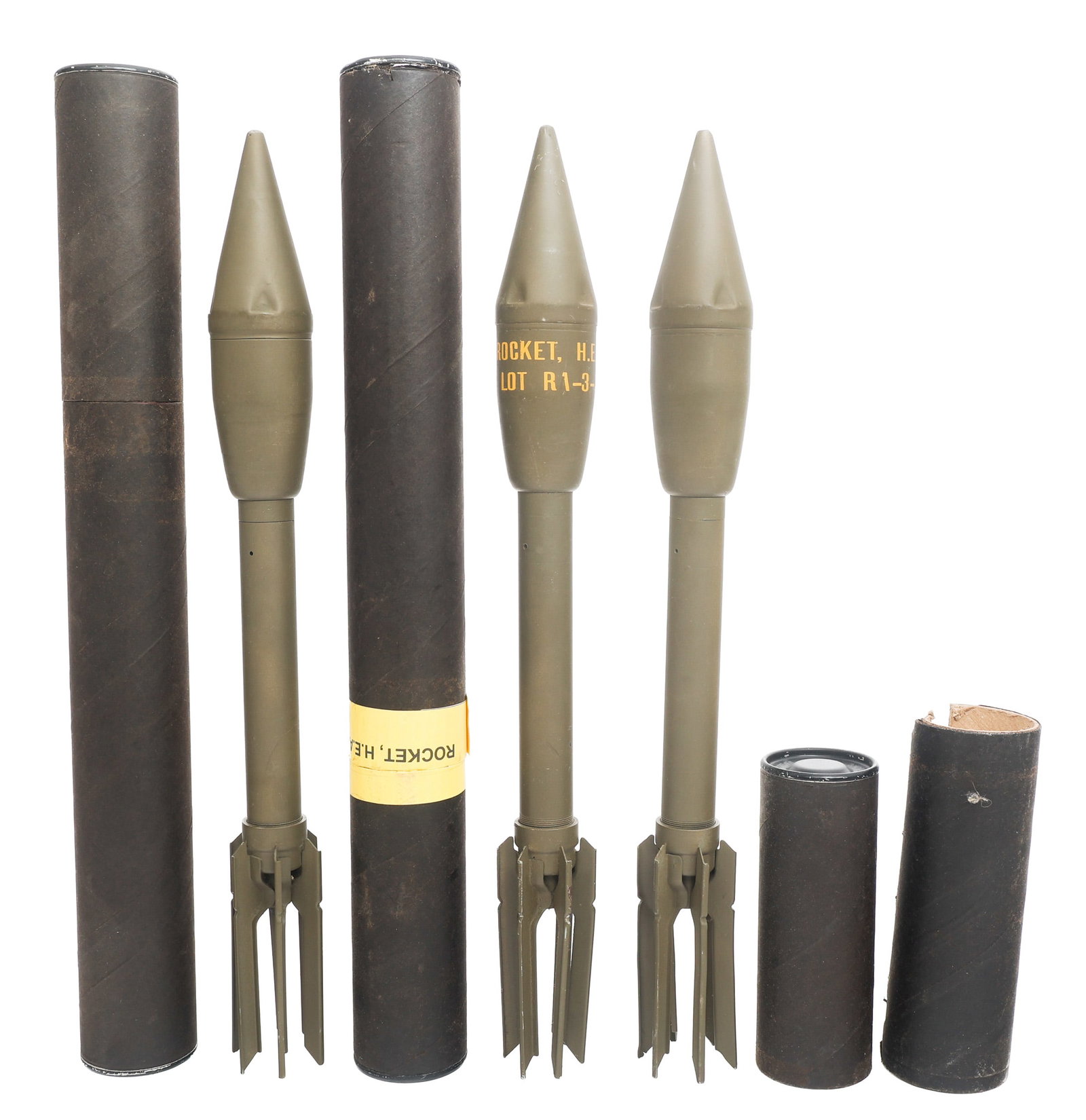WWII US 60mm BAZOOKA TRAINING ROCKETS (1 of 13)