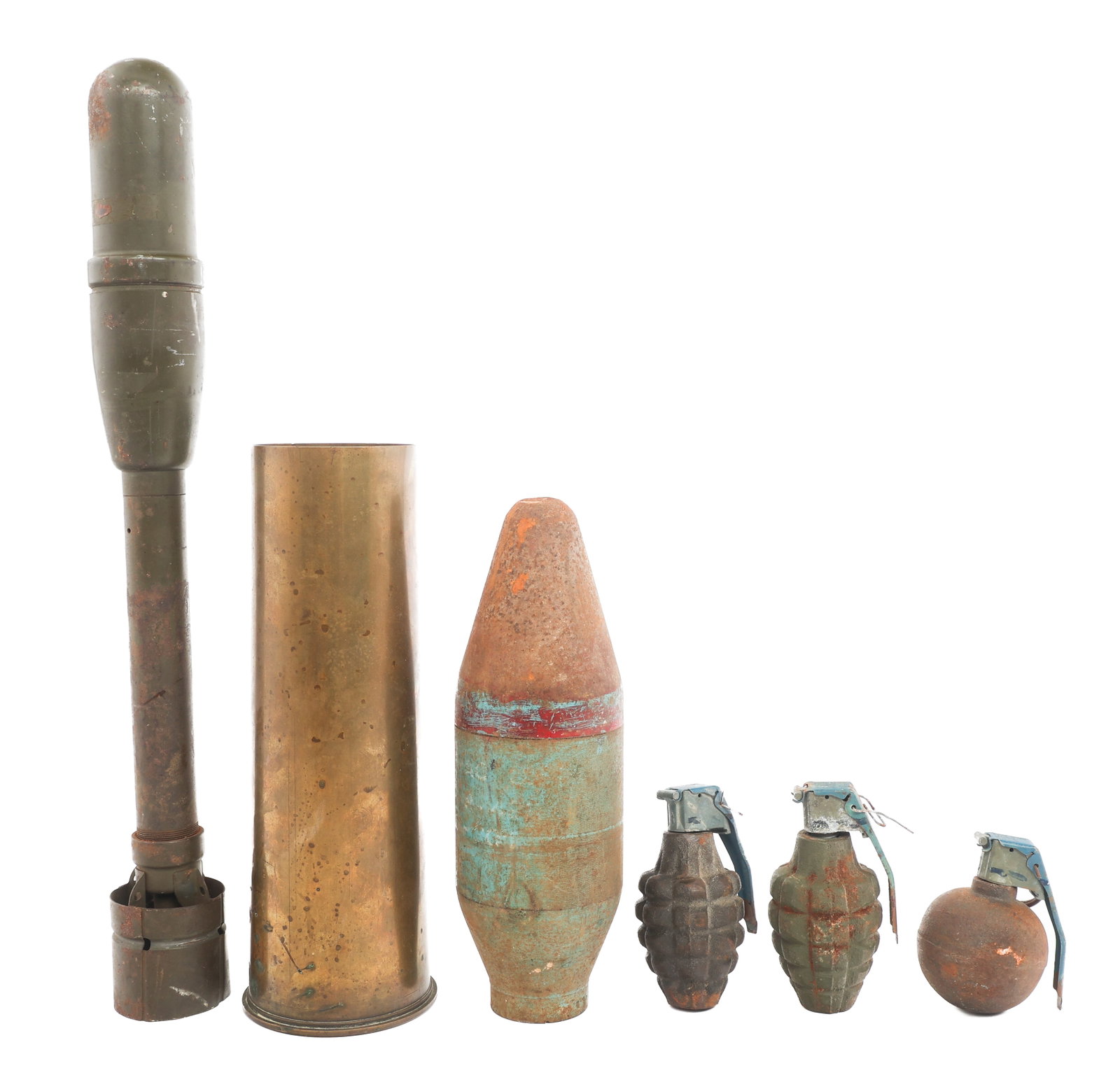 WWII - COLD WAR PRACTICE BAZOOKA ROCKET & GRENADES (1 of 14)