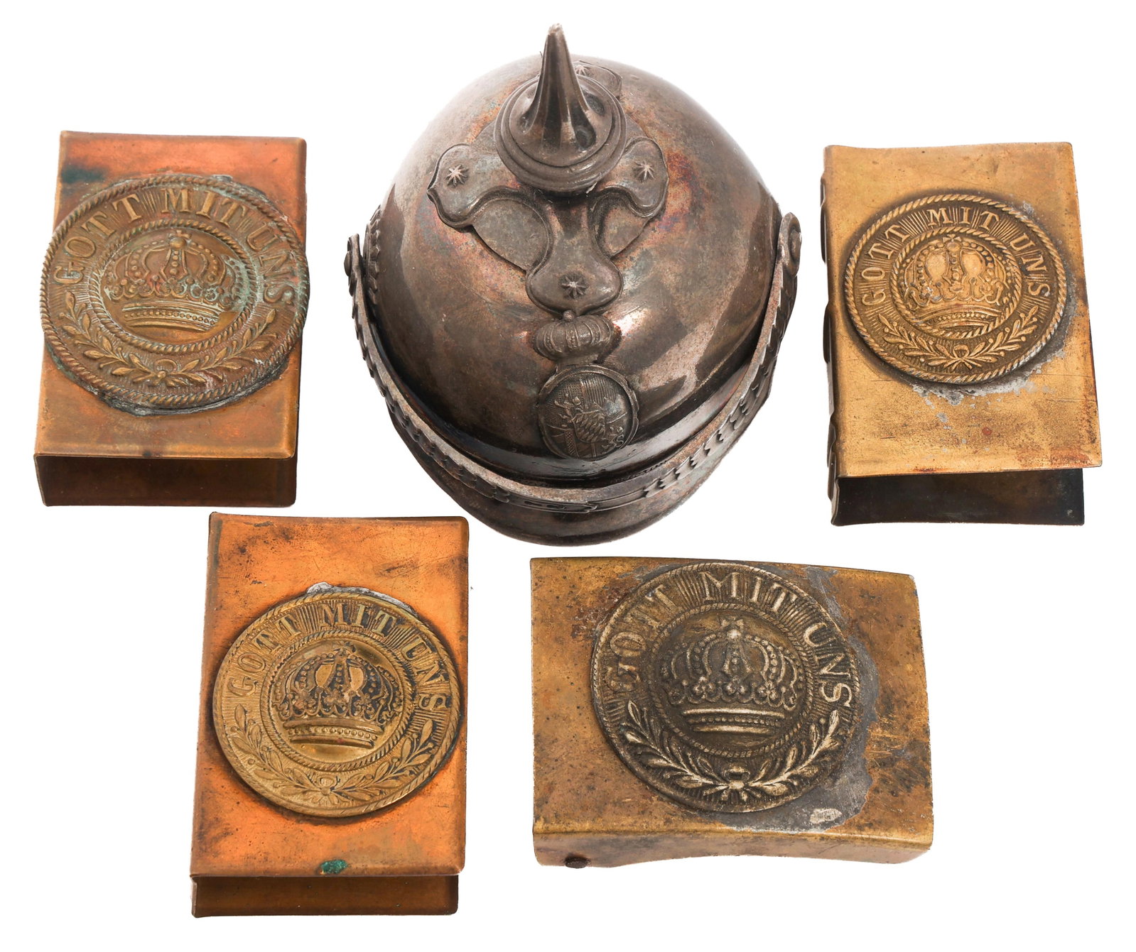WWI GERMAN BELT BUCKLE, MINI HELMET & MORE (1 of 10)