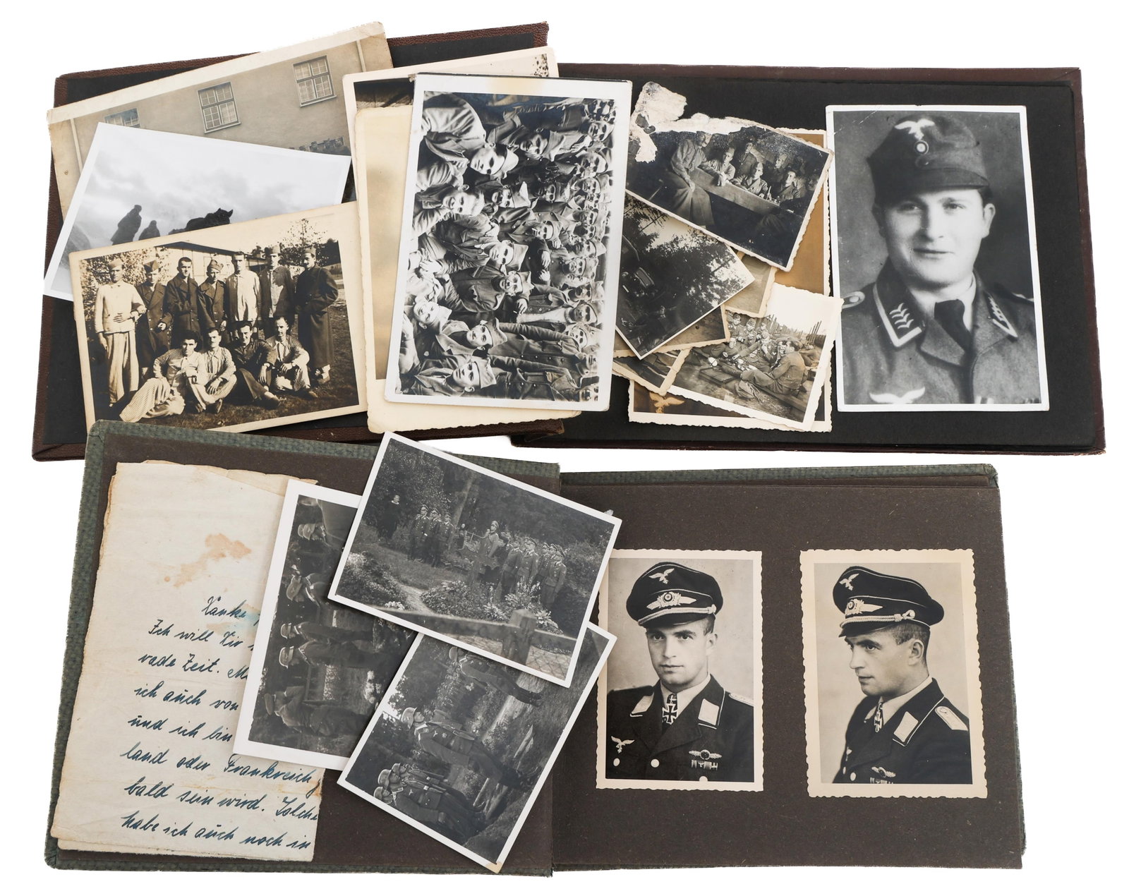 WWII GERMAN HEER PHOTO ALBUMS: WWII GERMAN HEER PHOTO ALBUMS WWII German Heer Photo Albums. Photos include wartime, R&R, training, portraits, and more. Size: 8 1/2" x 6 - 10" x 7"