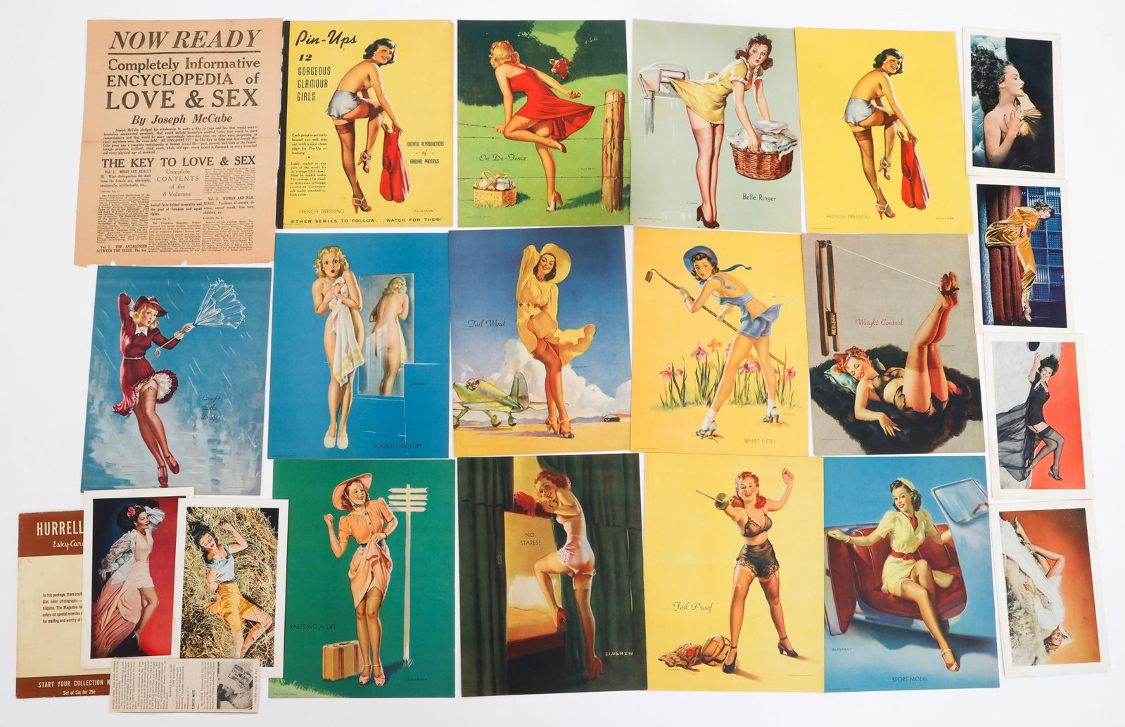 WWII US PIN-UPS AND HURRELL GIRLS POSTCARDS (1 of 10)