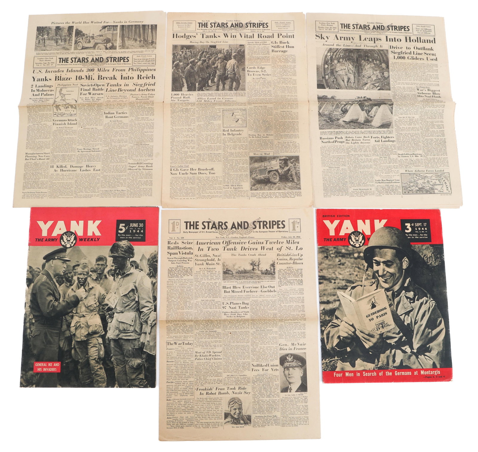 WWII YANK AND STARS & STRIPES NEWSPAPERS (1 of 16)