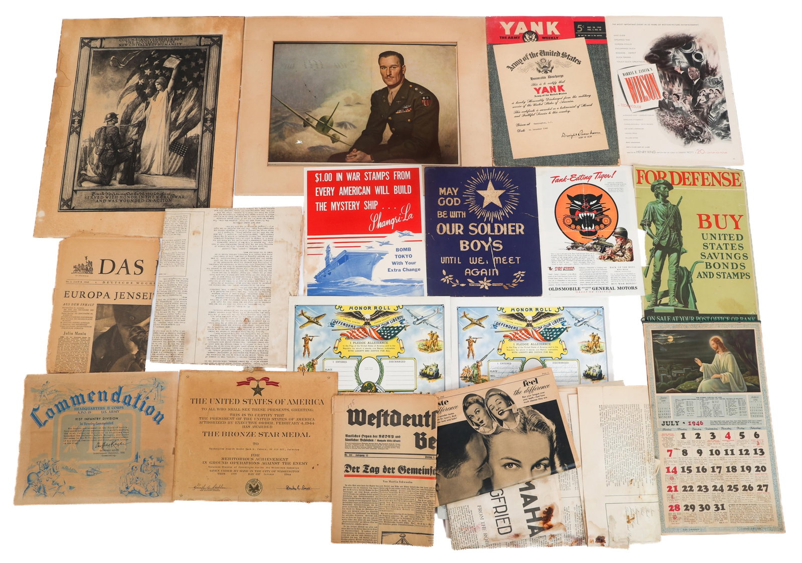 WWII US & GERMAN POSTERS, MAPS & EPHEMERA (1 of 16)
