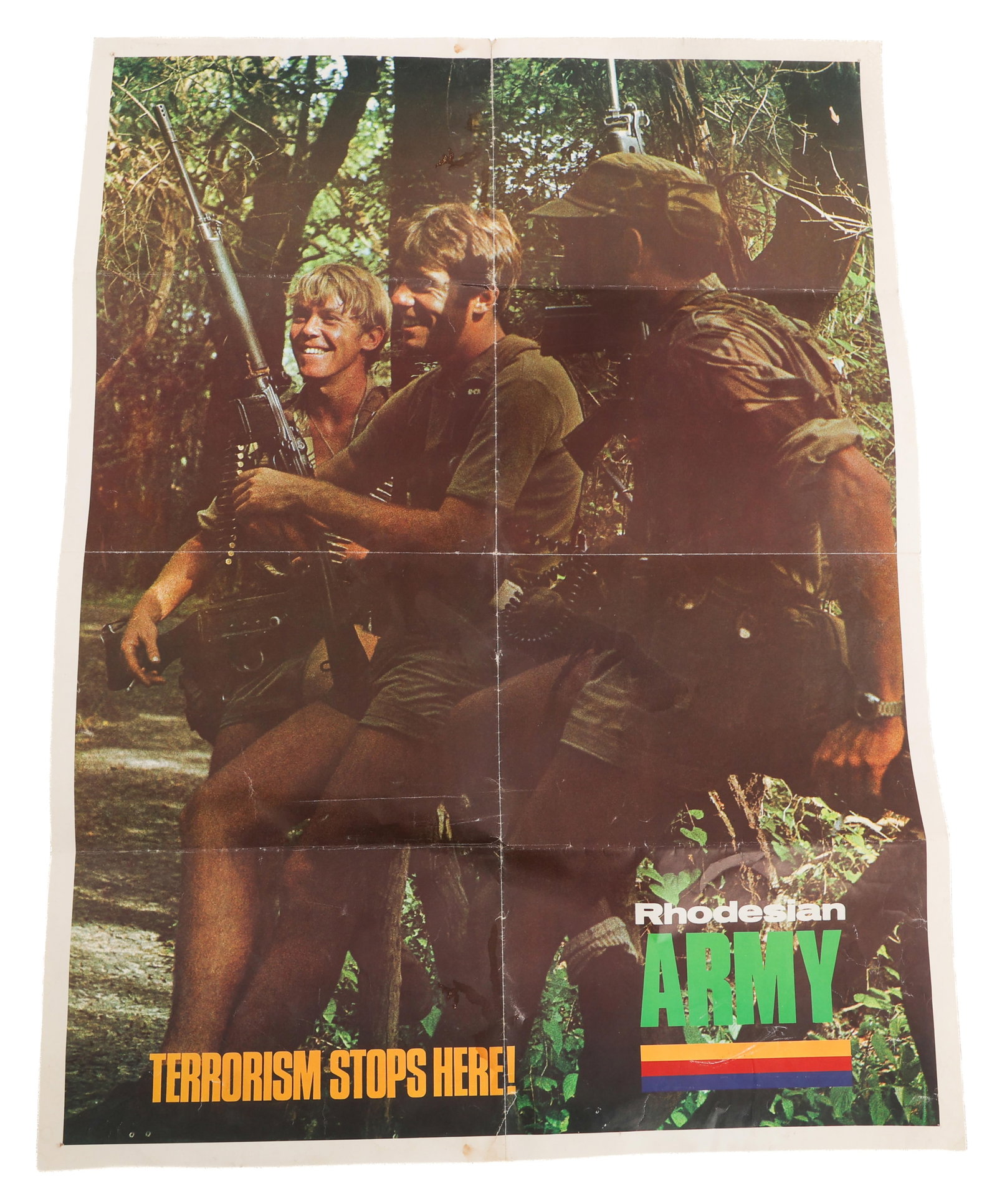 BUSH WAR RHODESIAN "TERRORISM STOPS HERE!" POSTER (1 of 5)
