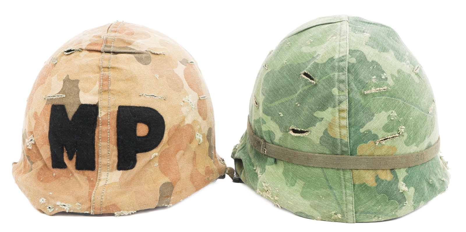 VIETNAM WAR US ARMY & MP M1 COMBAT HELMETS (1 of 16)