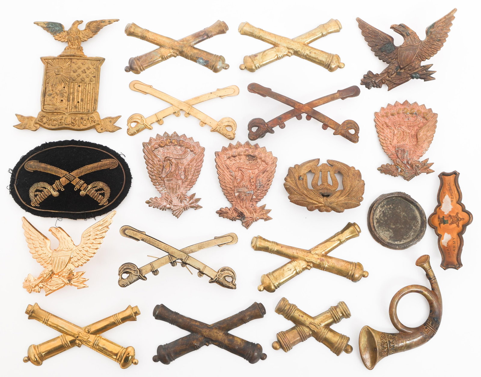 CIVIL WAR - INDIAN WARS US CAP BADGES & INSIGNIA (1 of 12)