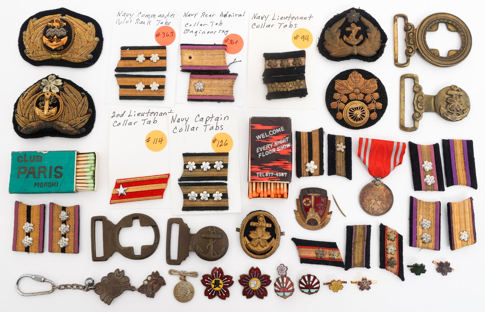 WWII IMPERIAL JAPANESE COLLAR TABS & INSIGNIA (1 of 18)