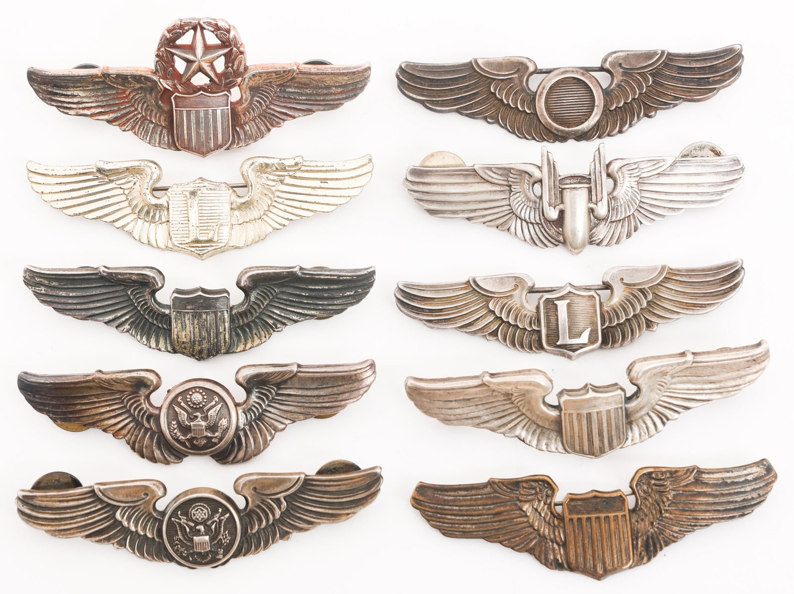 WWII USAAF STERLING 3" QUALIFICATION WINGS (1 of 12)