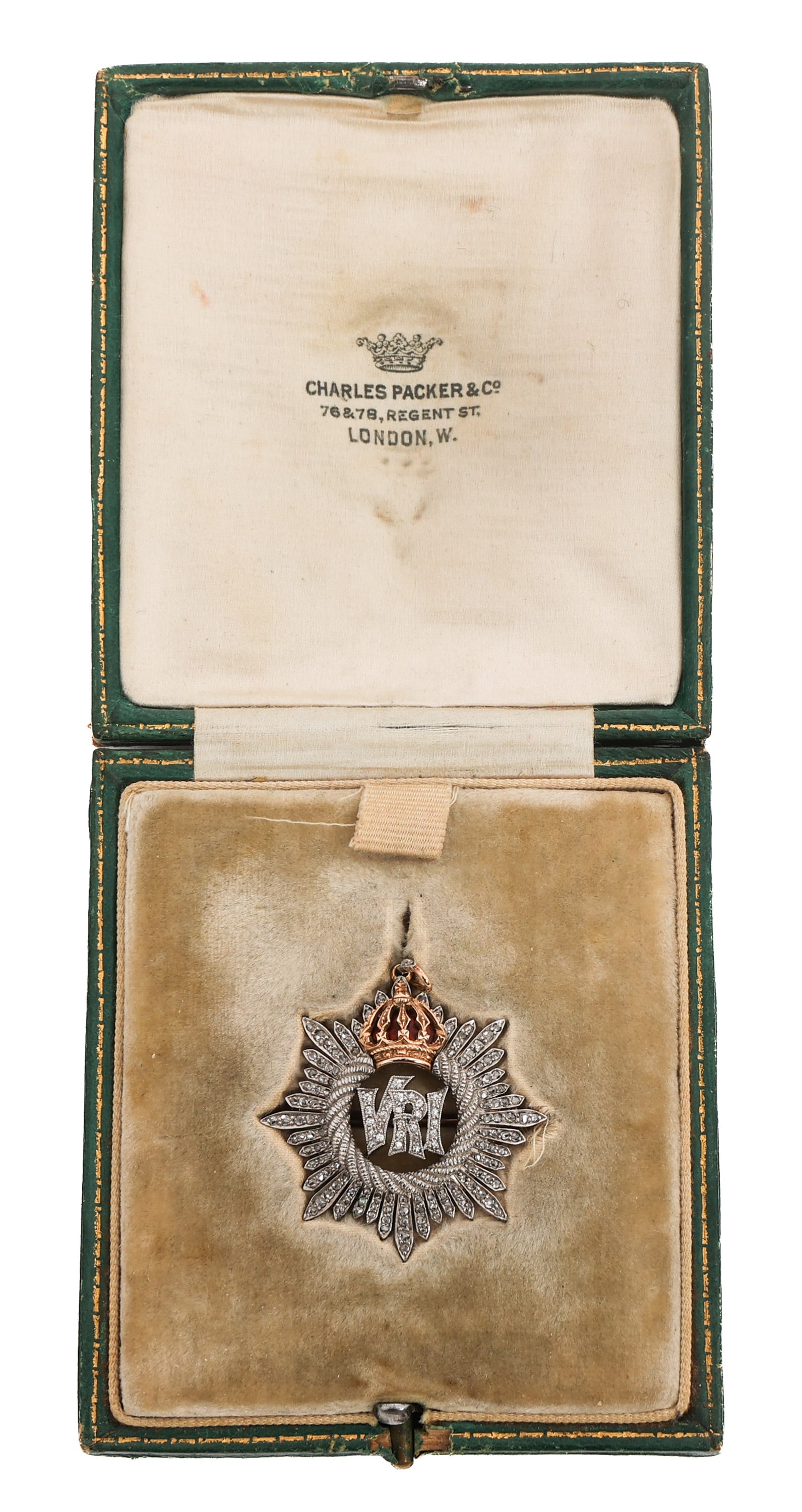 19th C. BRITISH 14k GOLD & DIAMOND BROOCH (1 of 6)