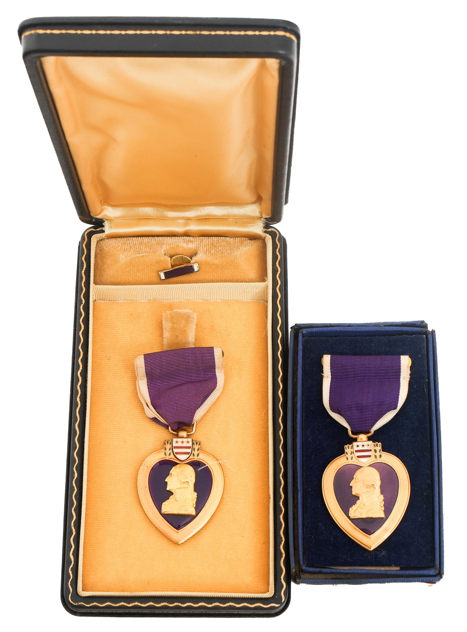 WWII US ARMY KIA NAMED & UNNAMED PURPLE HEARTS: WWII US ARMY KIA NAMED & UNNAMED PURPLE HEARTS WWII US Purple Hearts (1) Purple Heart with Coffin Style Case. Named to Private Warren D. Higley 36158520. Includes lapel pin. (1) Unnamed Purple Heart. 