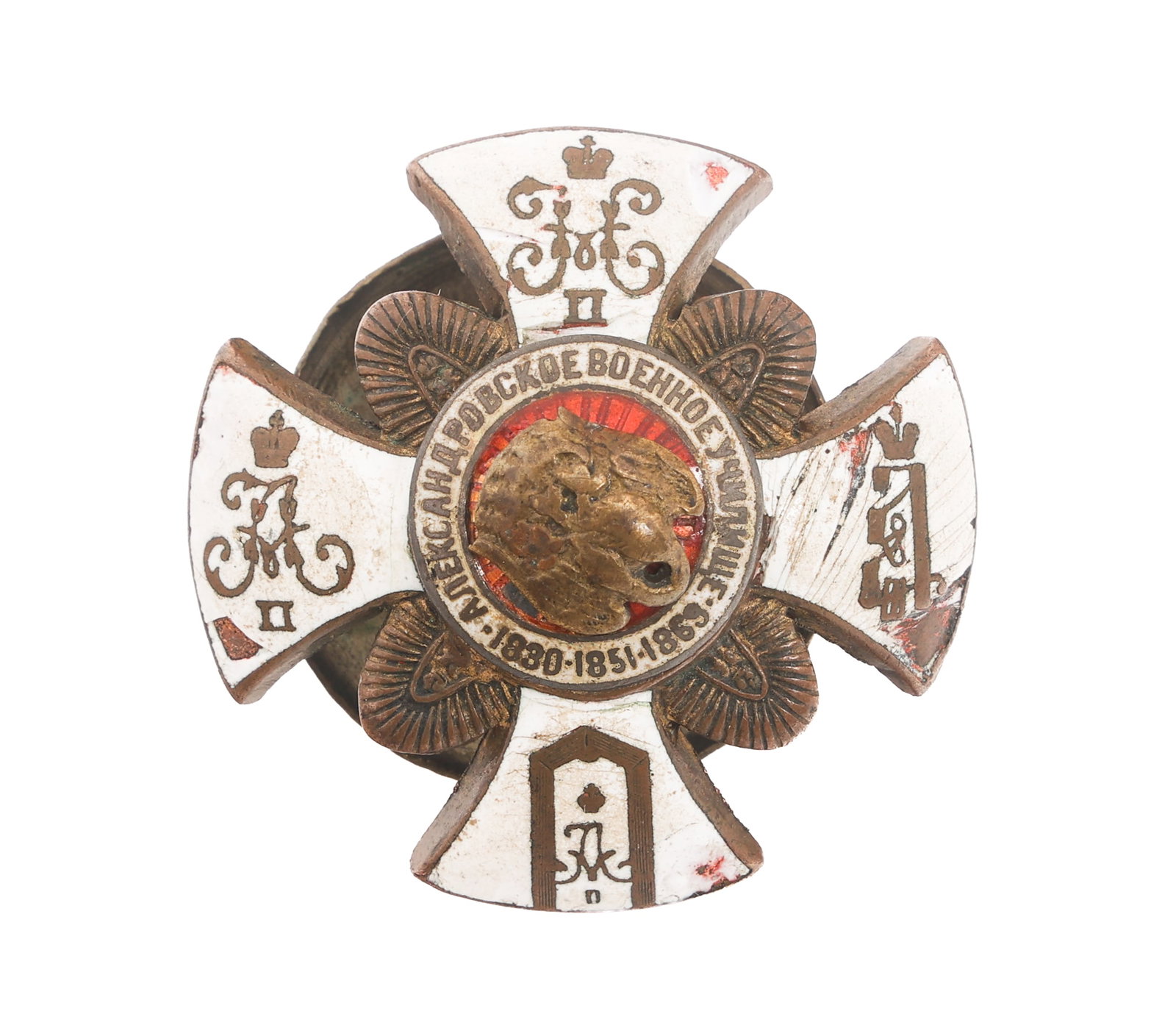 IMPERIAL RUSSIAN ALEXEEV MILITARY SCHOOL BADGE (1 of 3)