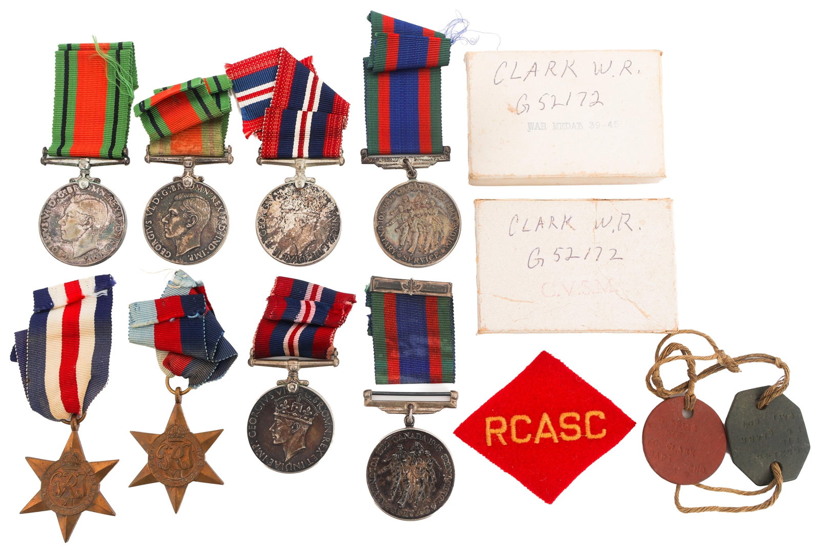 WWII CANADIAN CLARK BROTHERS NAMED MEDAL GROUPING (1 of 16)