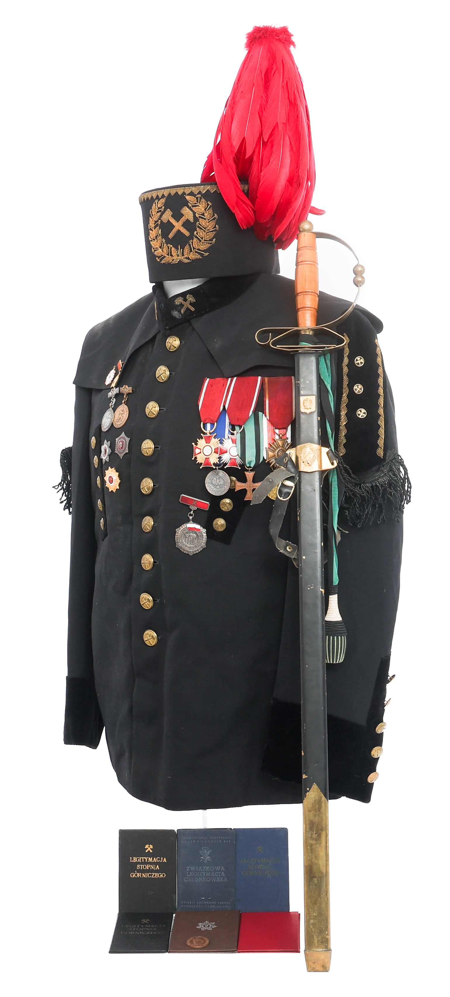 COLD WAR POLISH MINER'S NAMED DRESS TUNIC GROUPING (1 of 20)