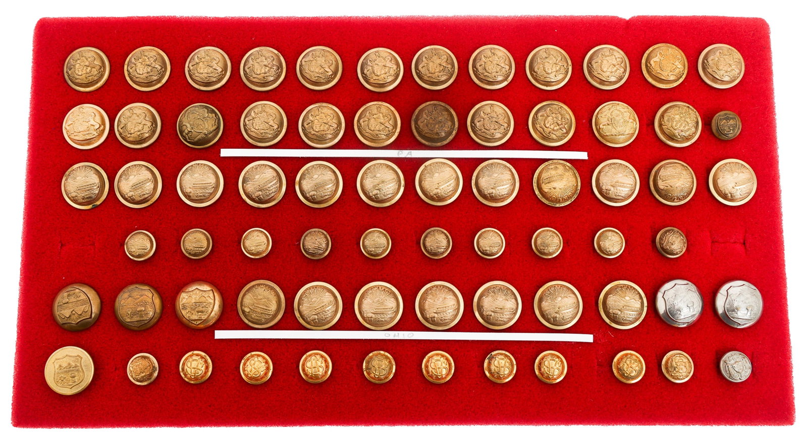LATE 19th C. US OHIO & PENNSYLVANIA STATE BUTTONS (1 of 14)