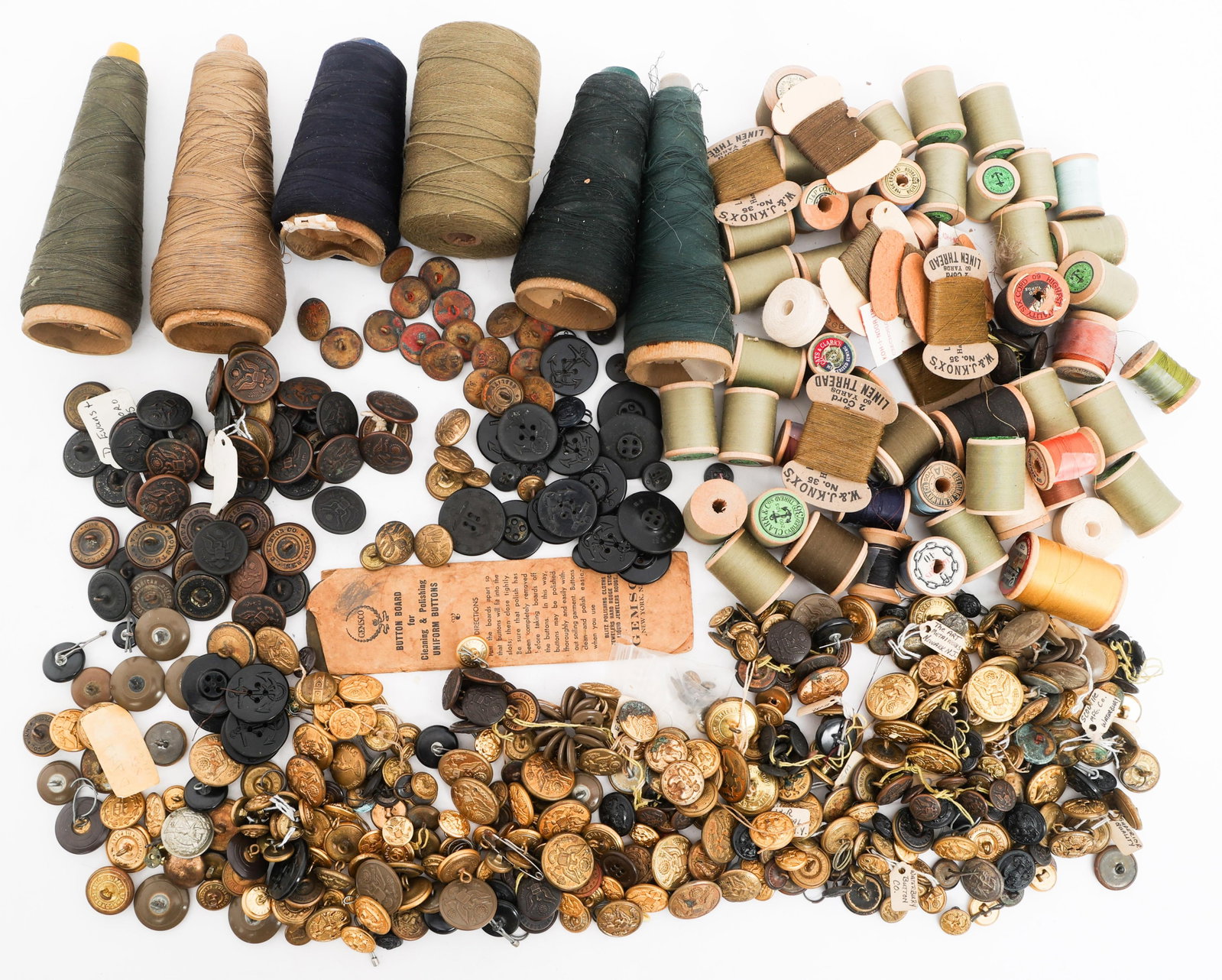20th C. US ARMY UNIFORM REPAIR SETS & BUTTONS (1 of 10)
