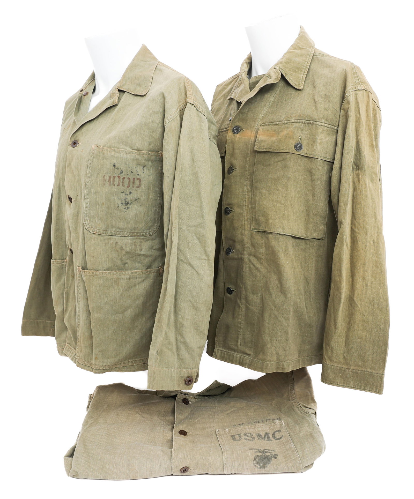 WWII USMC & ARMY NAMED HBT COMBAT UTILITY SHIRT (1 of 18)
