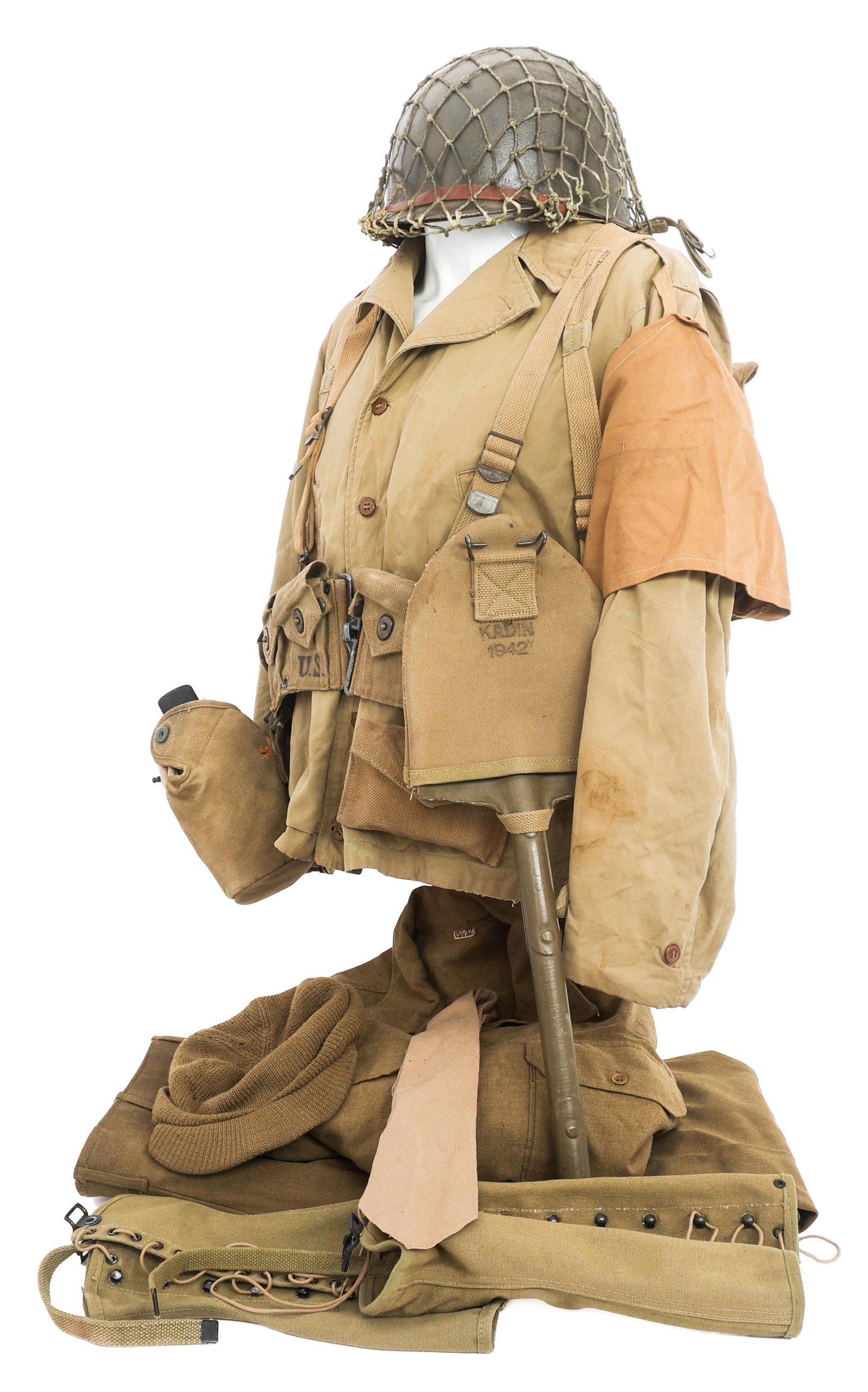 WWII US ARMY ENLISTED M1936- 42 UNIFORM & GEAR SET (1 of 20)