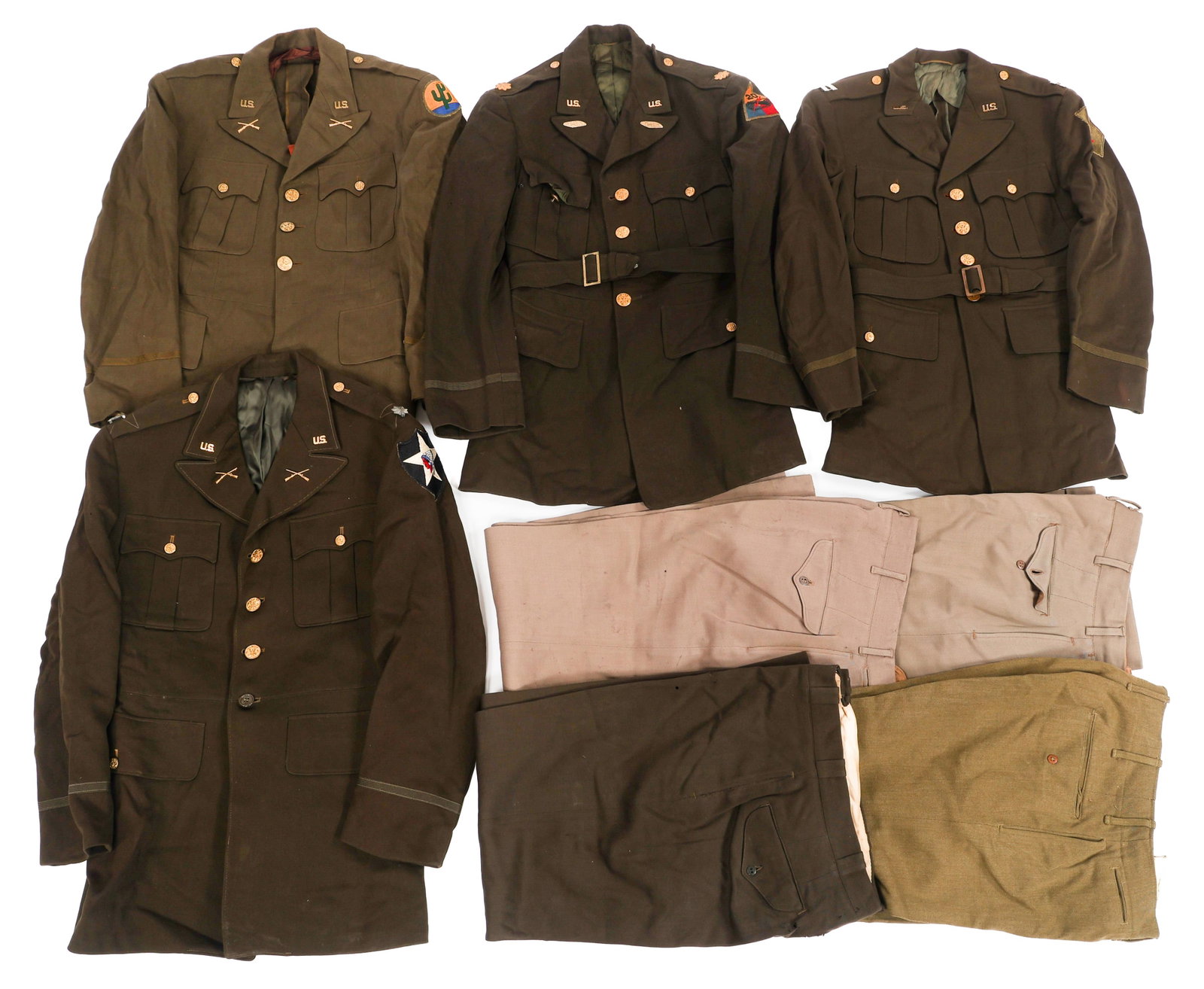 WWII US ARMY INFANTRY & ARMOR OFFICER UNIFORMS (1 of 19)