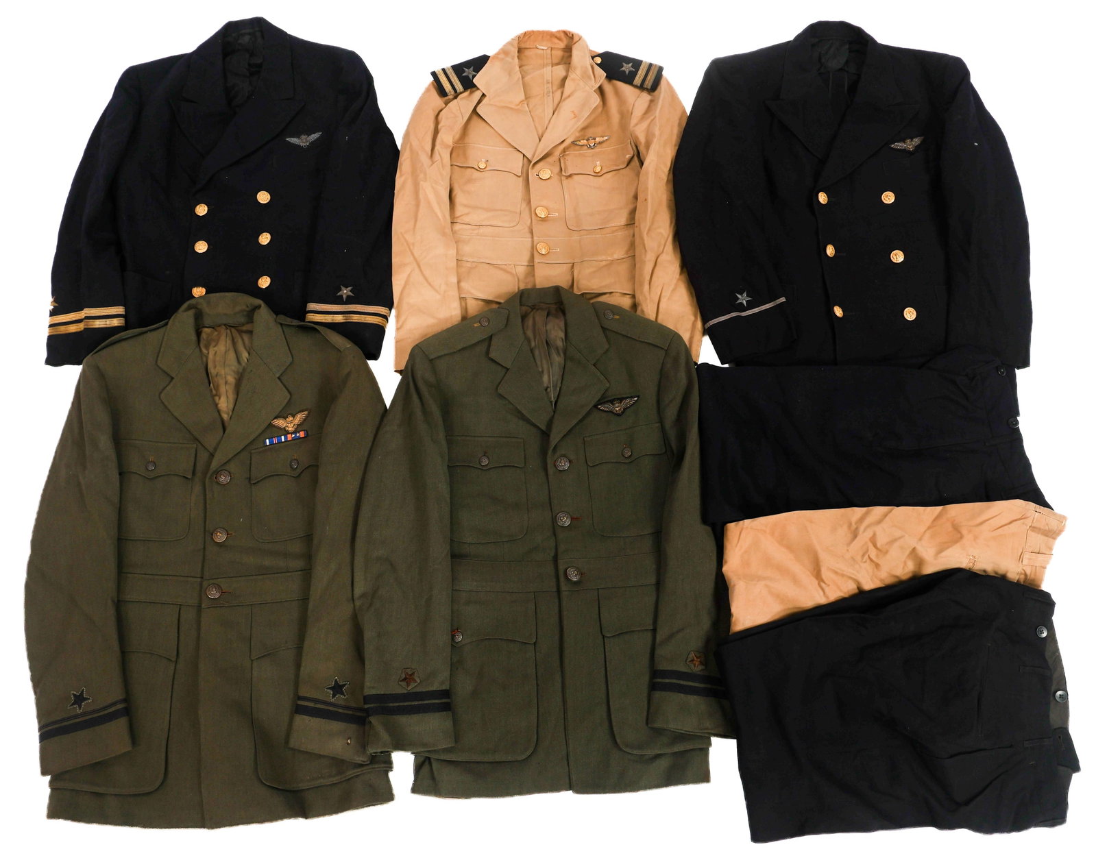WWII USN AVIATOR OFFICER UNIFORM SETS (1 of 15)