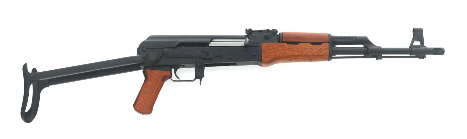 NORINCO MODEL 84S-1 5.56x45mm CALIBER RIFLE: NORINCO MODEL 84S-1 5.56x45mm CALIBER RIFLE Norinco Model 84S-1 5.56x45mm caliber semi automatic rifle. No import stamp. Blued finish. Hooded front sight. Adjustable rear sight. Flash suppressor. Clea
