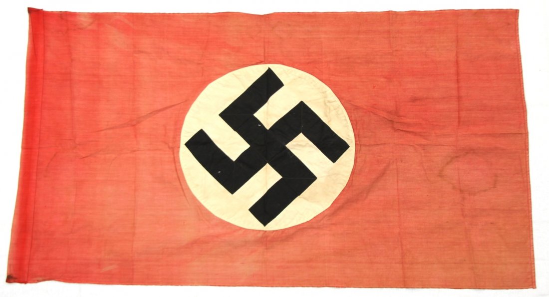 WWII GERMAN NSDAP BANNER FLAG: WWII GERMAN NSDAP BANNER FLAG Country: Germany Size: 53x30"