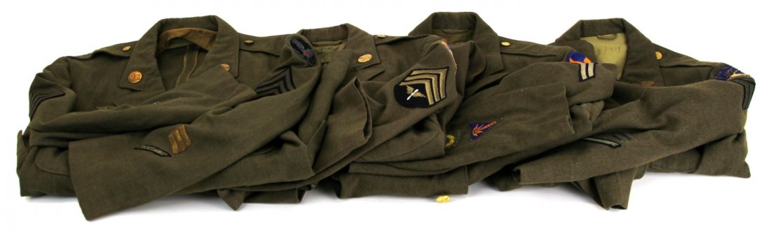 WWII USAAF UNIFORM LOT OT FOUR: WWII USAAF UNIFORM LOT OT FOUR Four jackets and one shirt. Country: US