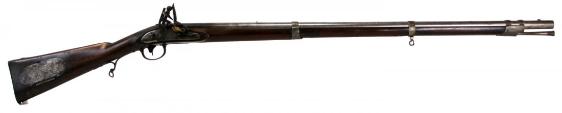 NATHAN STARR MODEL 1816 US CONTRACT FLINTLOCK: NATHAN STARR MODEL 1816 US CONTRACT FLINTLOCK Nathan Starr Model 1816 US Contract flintlock musket. 6 caliber smooth bore, with barrel measuring 36 inches. Top of barrel marked "US" over "JM" over "" 