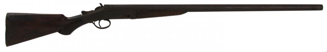 UNMARKED 12 GAUGE SINGLE SHOT SHOTGUN: UNMARKED 12 GAUGE SINGLE SHOT SHOTGUN Unmarked 12 gauge single shot shotgun. Type: Shotgun-antique Manufacturer: Unknown Caliber / Guage: 12 gauge