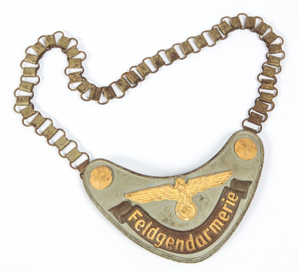 WWII GERMAN POLICE FELDGENDARMERIE GORGET: WWII GERMAN POLICE FELDGENDARMERIE GORGET Era / Conflict: WWII Country: Germany