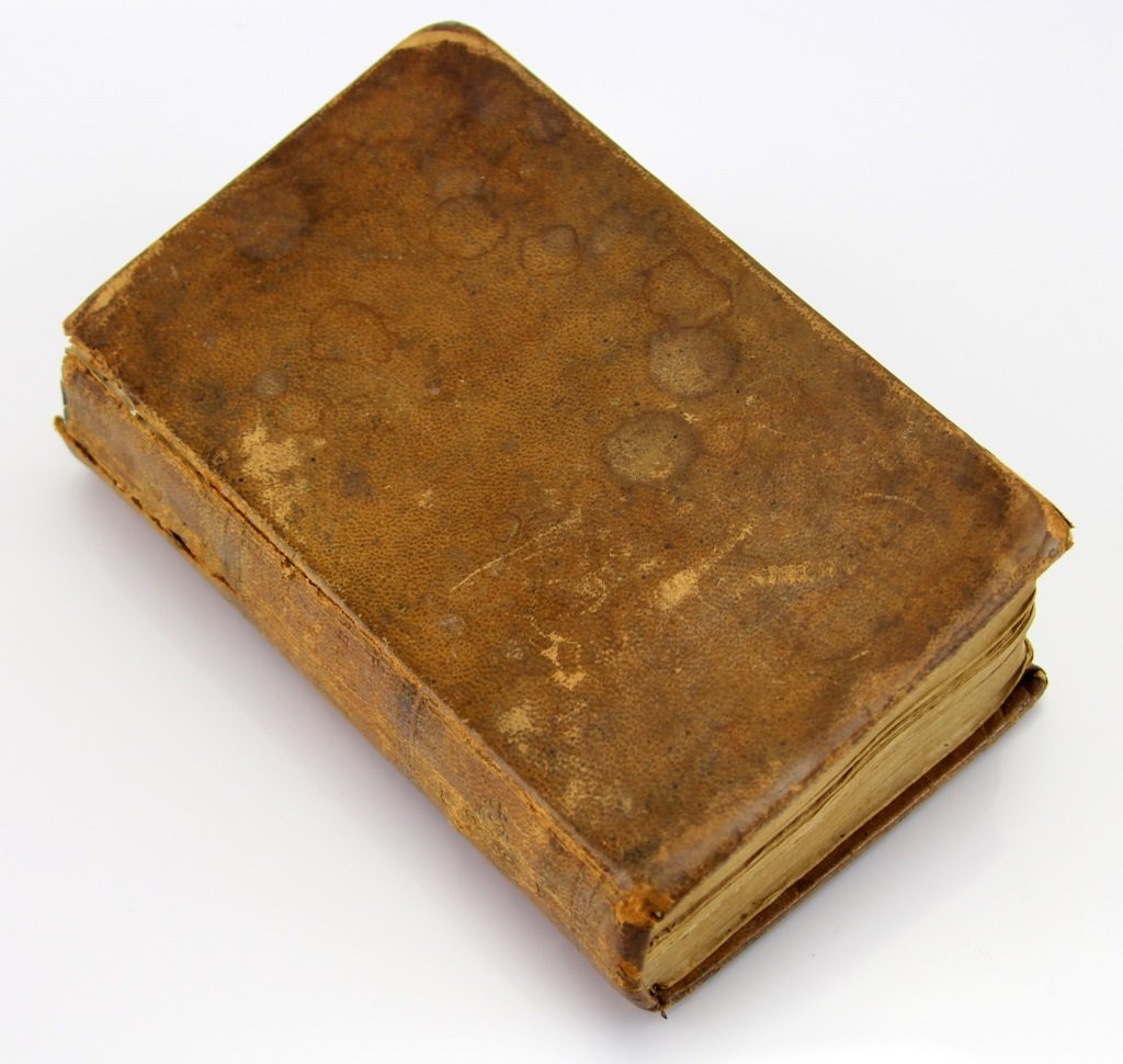 HUEBNER'S BIBLE NARRATIVES CARRIED IN CIVIL WAR: HUEBNER'S BIBLE NARRATIVES CARRIED IN CIVIL WAR 1837 Huebner's Bible Narratives carried by Thomas Wayne Windle during his time with the 97th Pennsylvania Volunteers. Era / Conflict: Civil War Country: