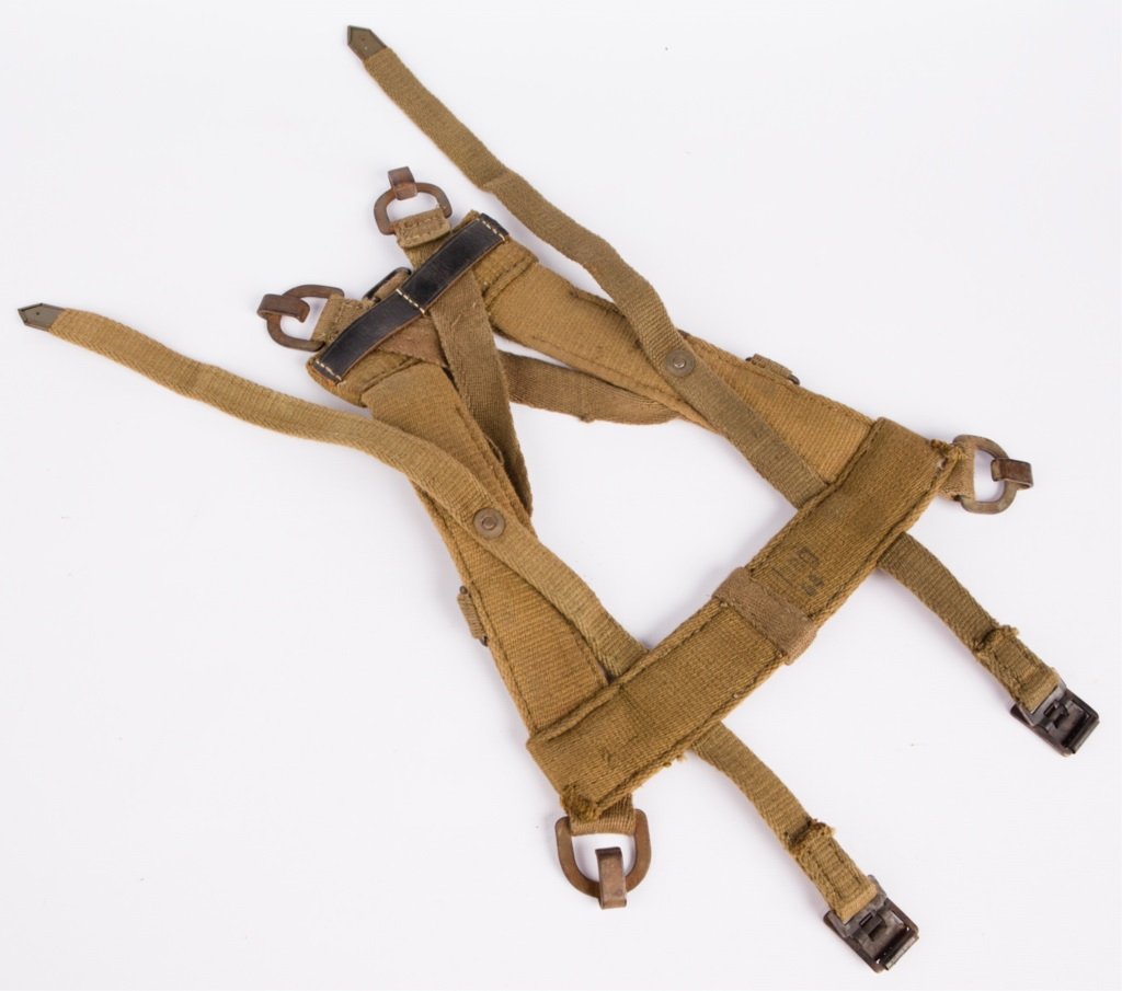 WWII GERMAN COTTON A FRAME ASSAULT PACK 1944: WWII GERMAN COTTON A FRAME ASSAULT PACK 1944 Era / Conflict: WWII Country: Germany Provenance: From the collection of Robert D. Mitchell, who served in the U.S. Army from September 1976 thru February 