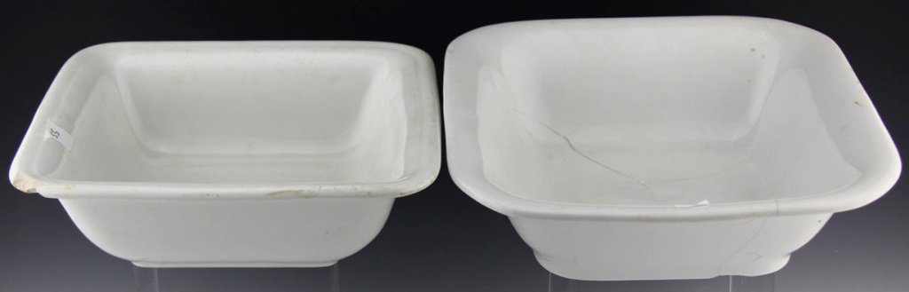 WWII GERMAN LARGE PORCELAIN BOWL LOT OF 2: WWII GERMAN LARGE PORCELAIN BOWL LOT OF 2 KPM 1939, Jager Eisenberg Era / Conflict: WWII Country: Germany Size: 10.25"