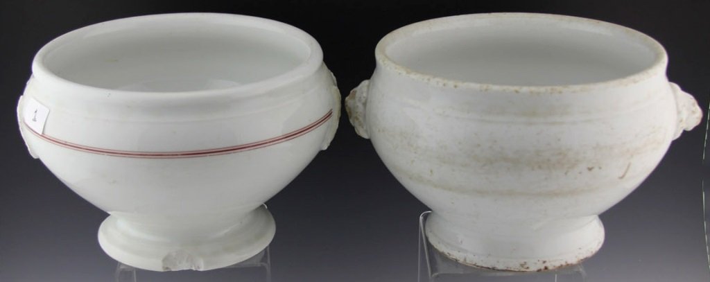 WWII GERMAN LARGE PORCELAIN TUREEN LOT OF 2: WWII GERMAN LARGE PORCELAIN TUREEN LOT OF 2 KPM, Bauscher Era / Conflict: WWII Country: Germany Size: 10x7"