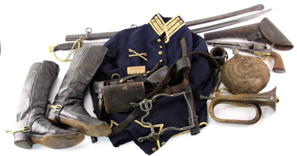 Complete Intact Us Civil War Cavalry Uniform