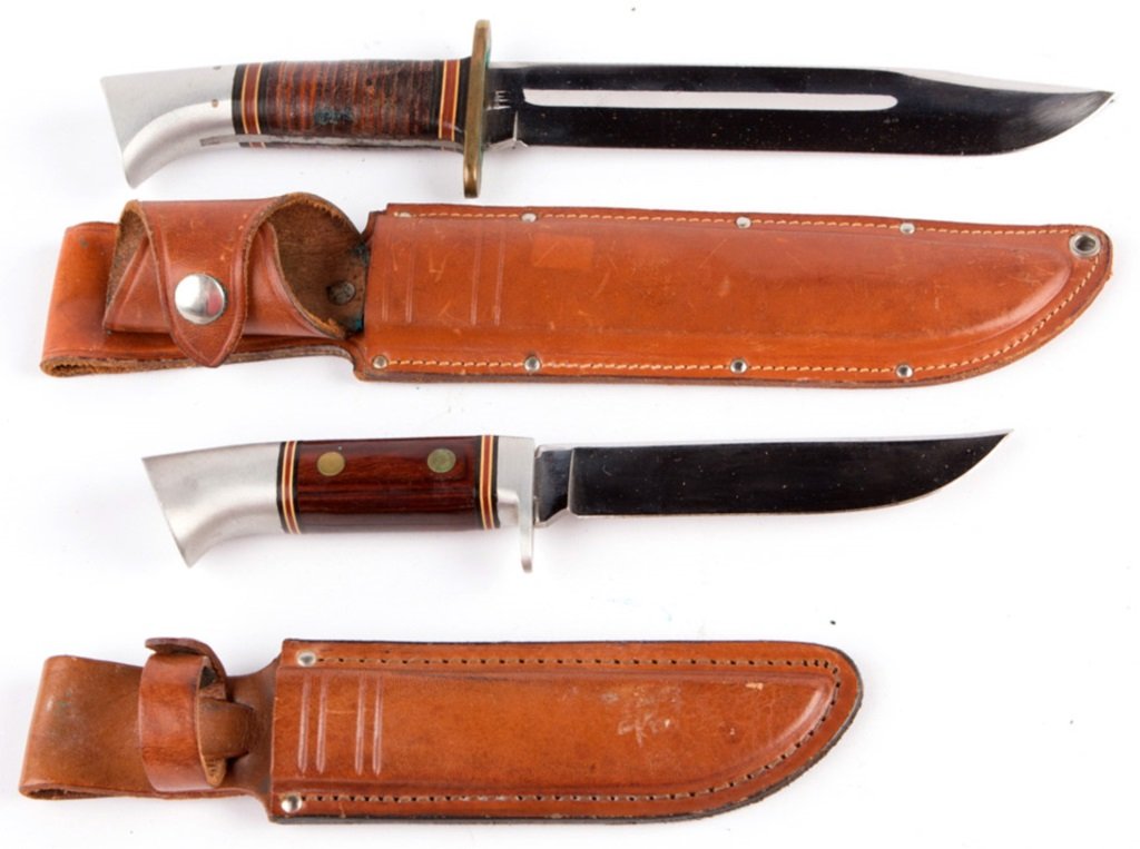 LOT OF 2 WESTERN FIXED BLADE KNIVES: LOT OF 2 WESTERN FIXED BLADE KNIVES Western W36 and L46-8