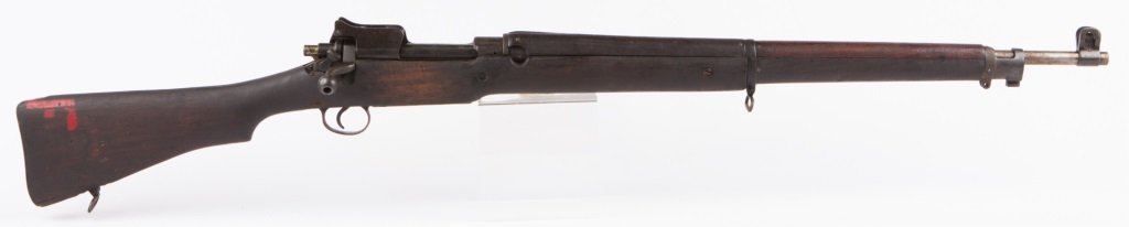 ENFIELD PATTERN 1914 RIFLE: ENFIELD PATTERN 1914 RIFLE Enfield Pattern 1914 drill rifle. Designated "DR" (drill rifle), with rack numbers on stock. Broad arrow marked on receiver, barrel dated 1918. Serial Number: W86868