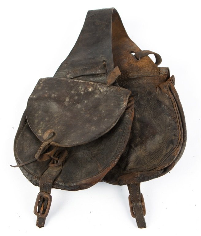 CIVIL WAR LEATHER CAVALRY SADDLE BAGS: CIVIL WAR LEATHER CAVALRY SADDLE BAGS