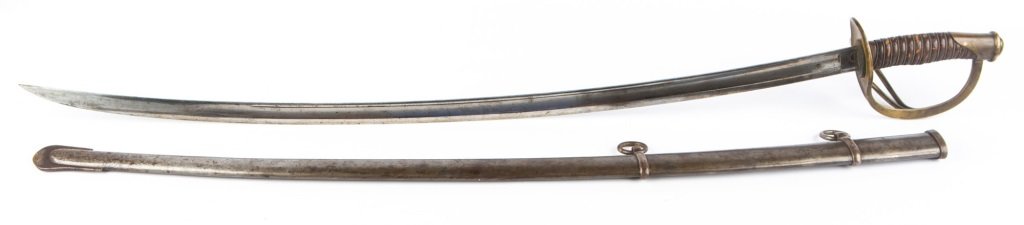 CIVIL WAR US M1860 LIGHT CAVALRY SABER ROBY 1865: CIVIL WAR US M1860 LIGHT CAVALRY SABER ROBY 1865 A.G.M. inspector mark. Blade Length: 34.5" Overall Length: 40.5"