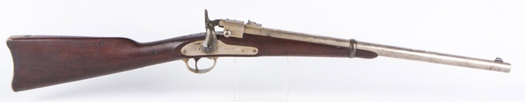 US NAVY JOSLYN 2nd MODEL 1864 SADDLE RING CARBINE: US NAVY JOSLYN 2nd MODEL 1864 SADDLE RING CARBINE US Navy Joslyn 2nd Model 1864 saddle ring carbine. Tin plate finish. Barrel Length: 22" Serial Number: 5590