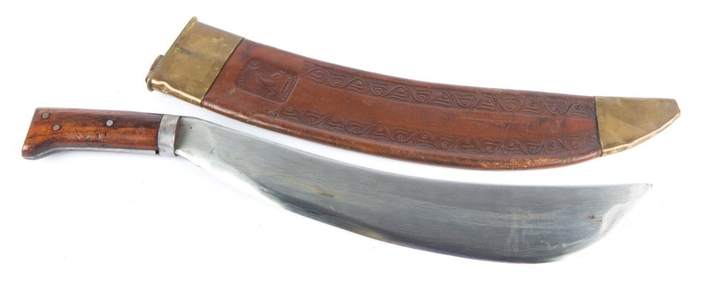 COLLINS & CO ENGINEER BOLO MACHETE: COLLINS & CO ENGINEER BOLO MACHETE Blade Length: 15" Overall Length: 19.75"