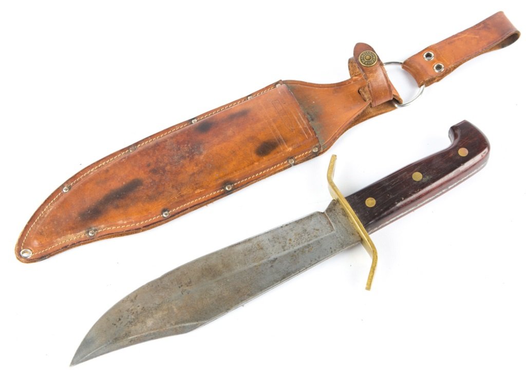 COLEMAN WESTERN W49 BOWIE KNIFE WITH SHEATH