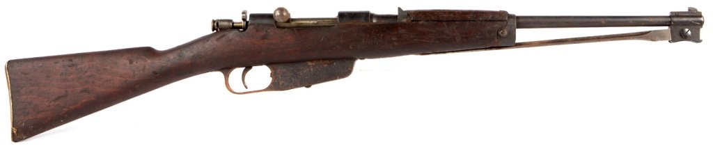 ITALIAN CARCANO CARBINE WITH BAYONET GARDONE: ITALIAN CARCANO CARBINE WITH BAYONET GARDONE Italian Carcano carbine with bayonet, marked Gardone on chamber. Century Arms Import marked Caliber / Gauge: 6.5 CARCANO Serial Number: 8019
