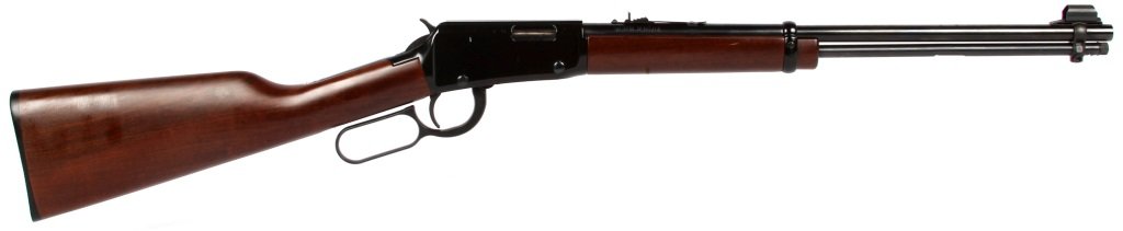 HENRY LEVER ACTION .22 CALIBER RIFLE: HENRY LEVER ACTION .22 CALIBER RIFLE Henry Lever action .22 caliber rifle. Caliber / Gauge: .22S-L-LR Barrel Length: 18" Serial Number: 639357H