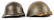 WWII EUROPEAN HELMETS LOT OF 2