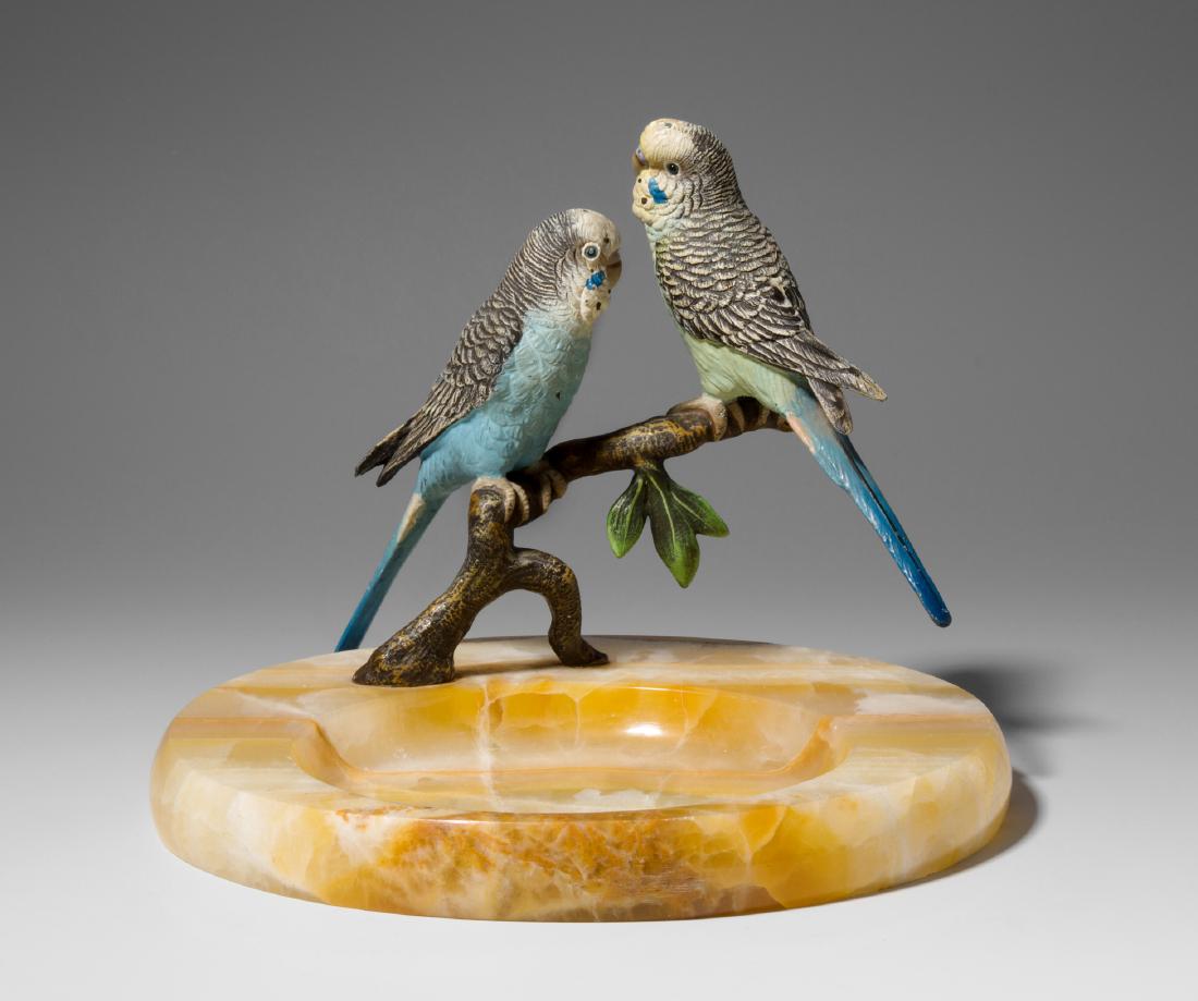 Ascherschale 20.Jh. Zinkguss, polychrom bemalt. Runde (1 of 1)