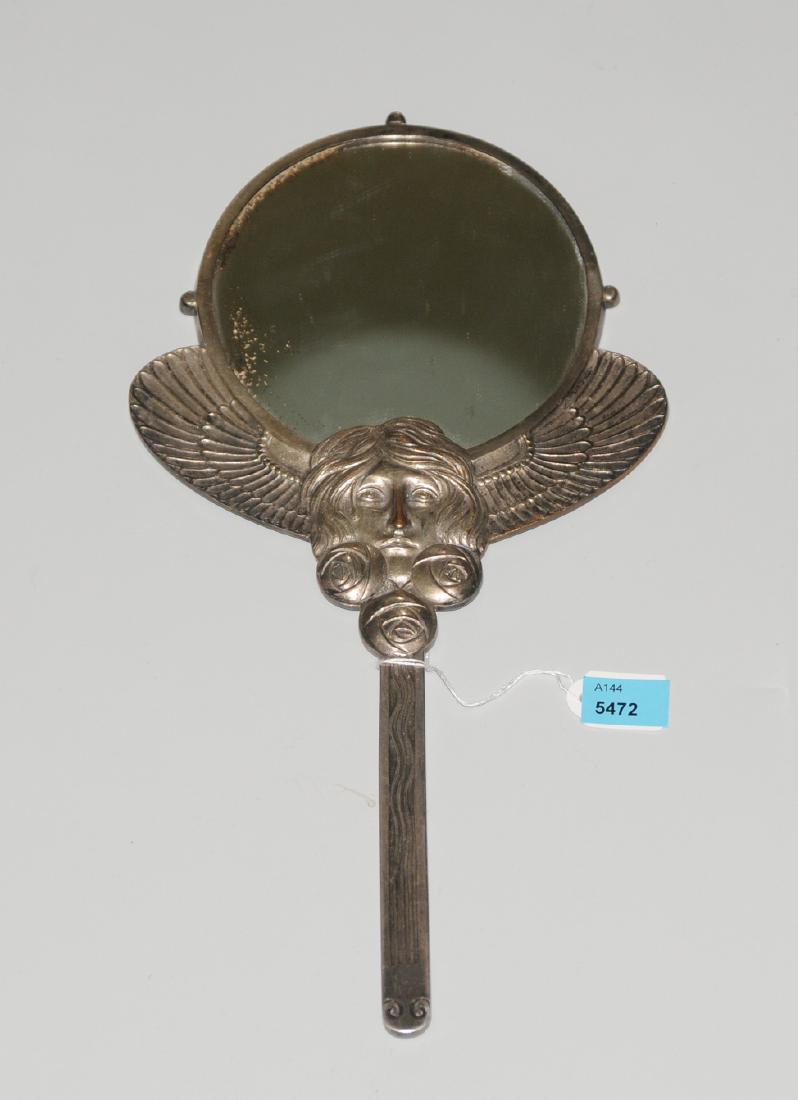 Handspiegel Jugendstil. Versilbert. Griff mit (1 of 1)