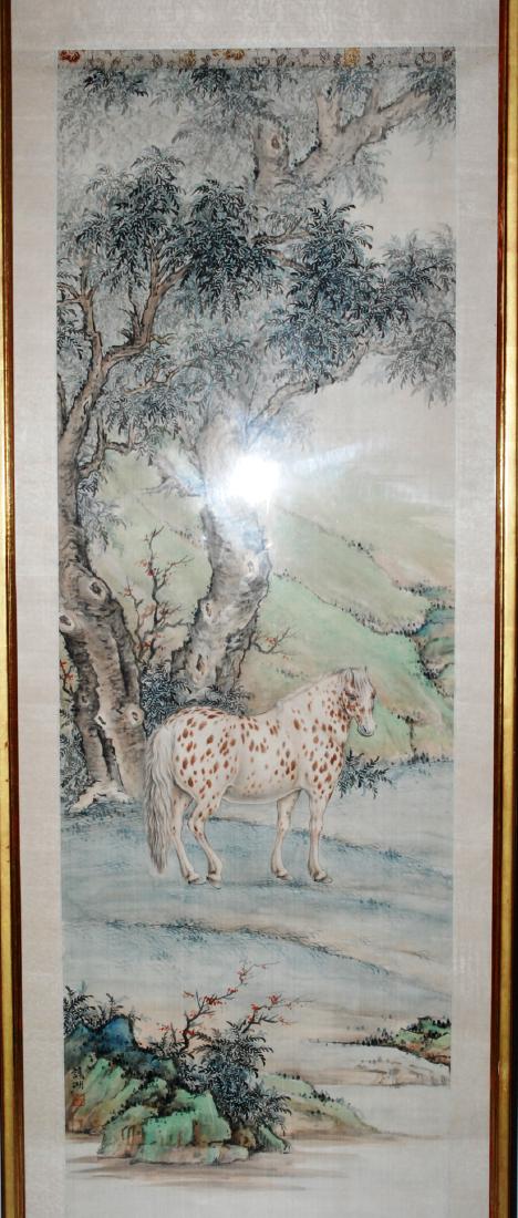 Malerei China, 20.Jh. Tusche und Farbe auf Seide. Braun (1 of 1)